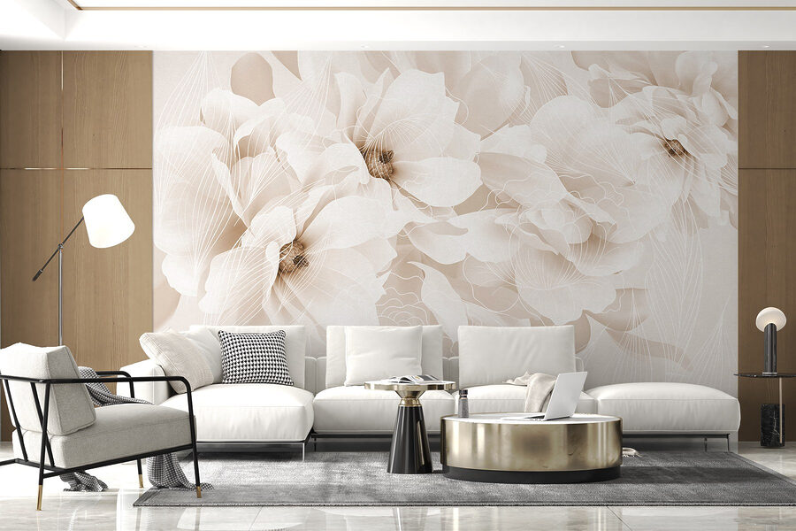 Delicadas flores sobre un fondo suave