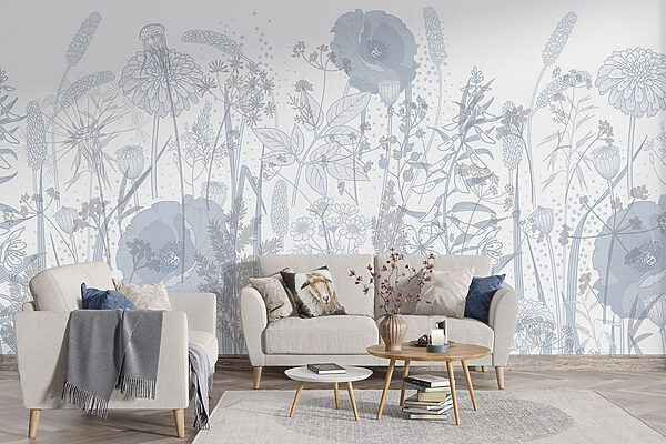 Delicate flowers in soft hues