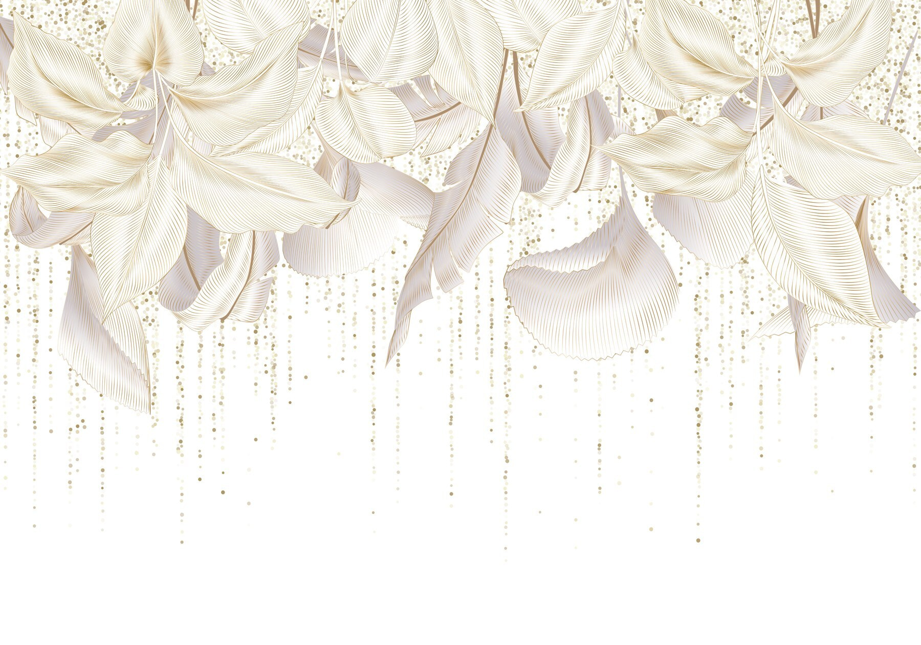 Delicate leaves with subtle textures