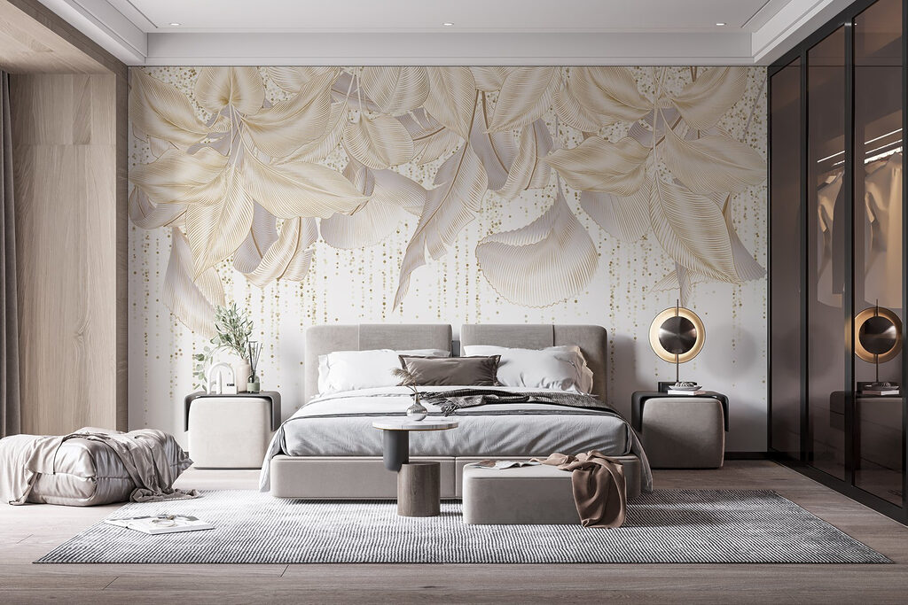 Delicate leaves with subtle textures