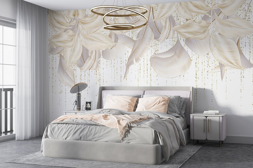 Delicate leaves with subtle textures