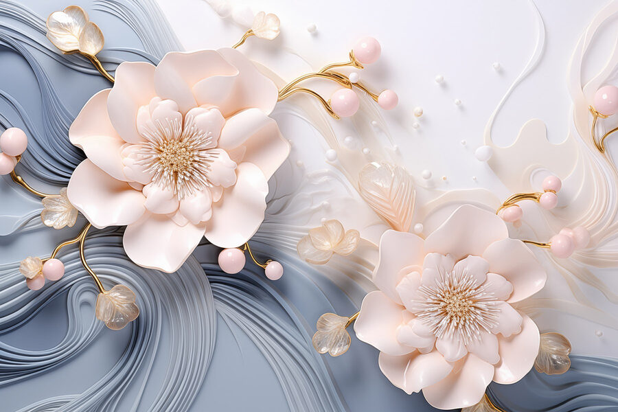 Elegante diseño floral en tonos suaves