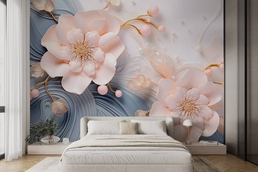 Elegante diseño floral en tonos suaves