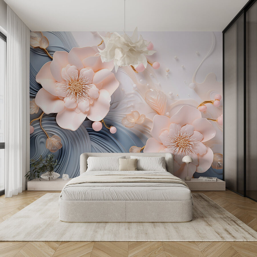 Elegante diseño floral en tonos suaves