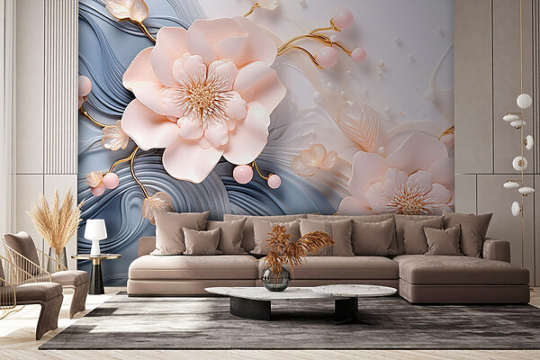 Elegante diseño floral en tonos suaves Elegante diseño floral en tonos suaves