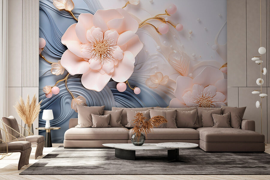 Elegante diseño floral en tonos suaves