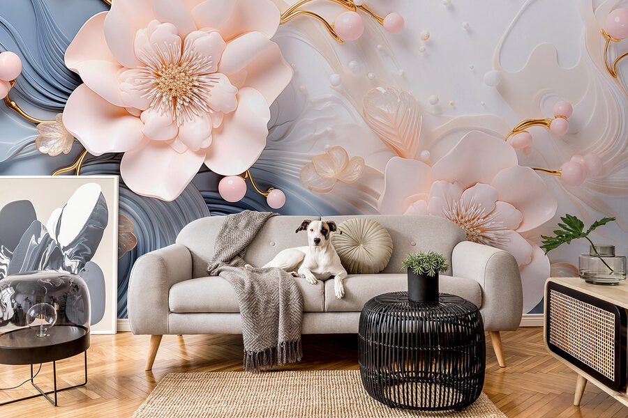Elegante diseño floral en tonos suaves