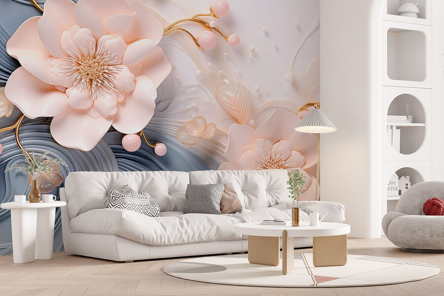 Elegante diseño floral en tonos suaves