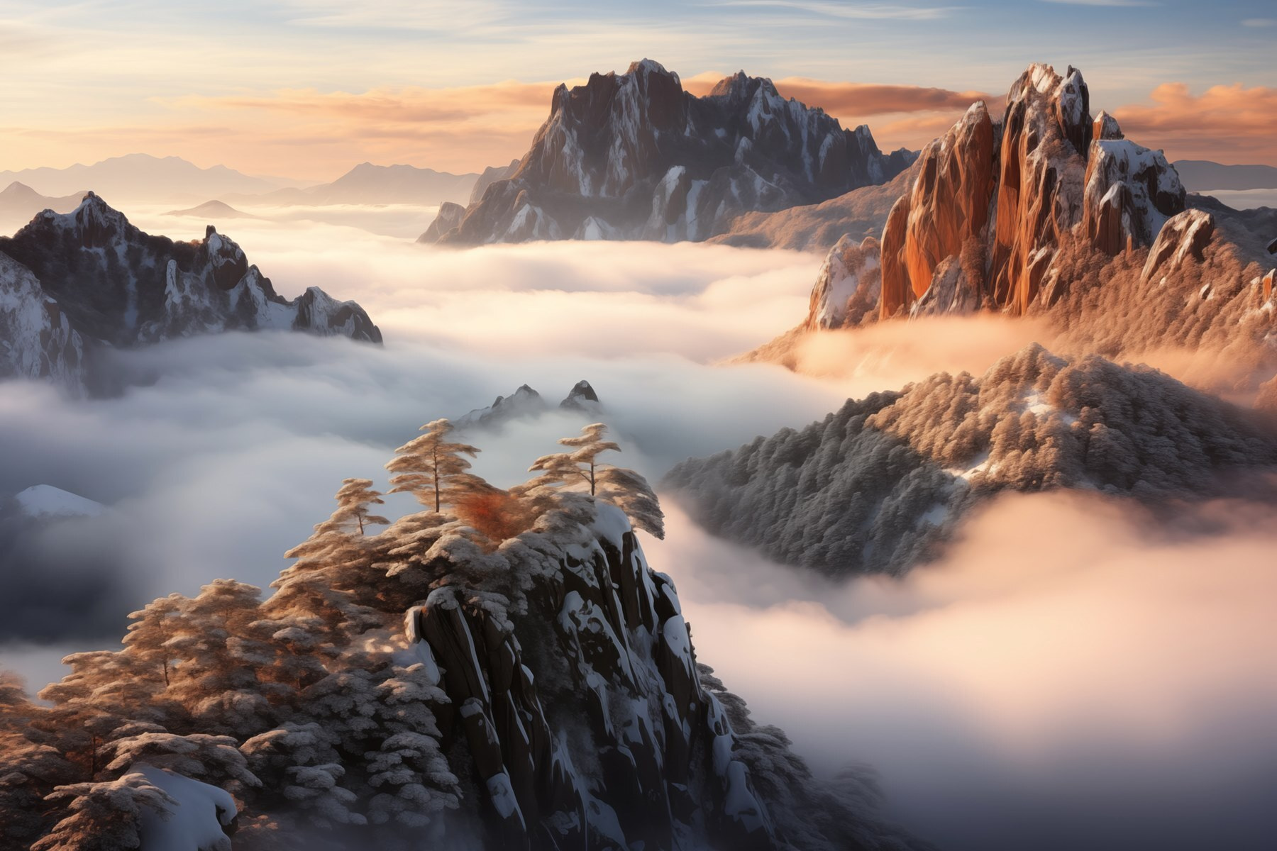 w08807p - Cordillera con nieve y nubes - tegory