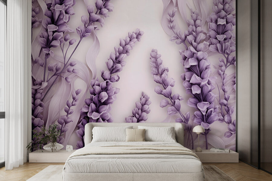 Grupo de flores moradas