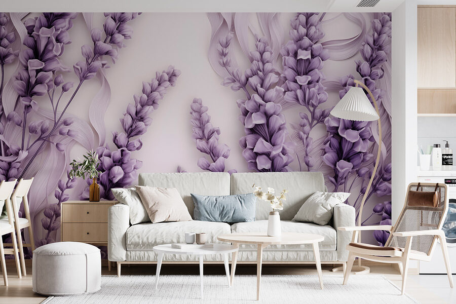 Grupo de flores moradas