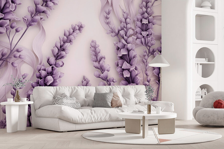 Grupo de flores moradas