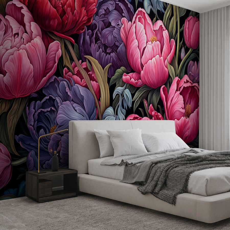 Floraciones vibrantes en colores llamativos