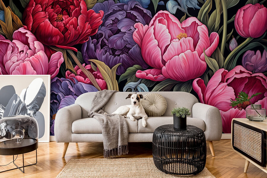Floraciones vibrantes en colores llamativos