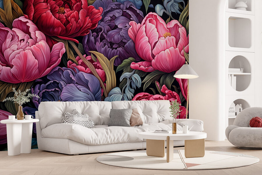 Floraciones vibrantes en colores llamativos
