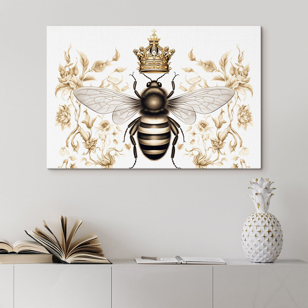 Bee with a crown on its head Bee with a crown on its head