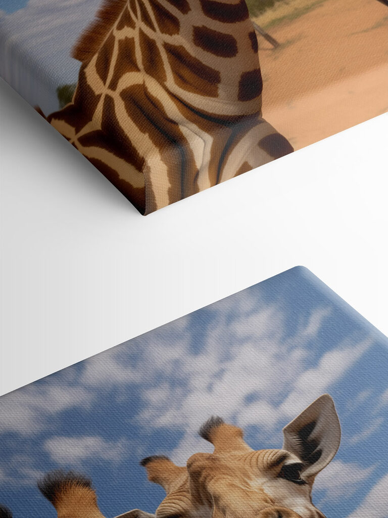 Two giraffes standing in a field Two giraffes standing in a field
