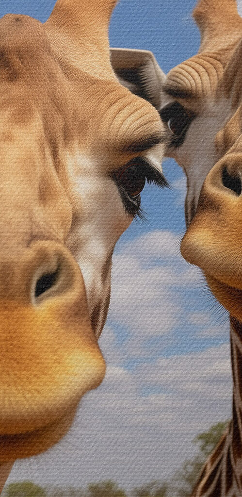 Two giraffes standing in a field Two giraffes standing in a field