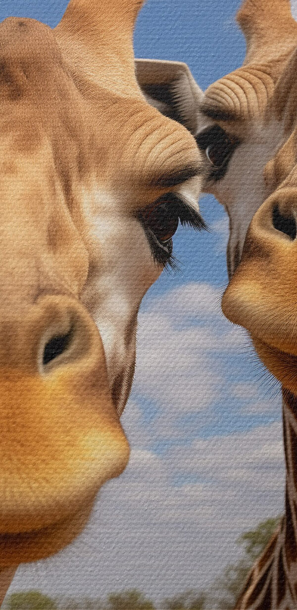 Two giraffes standing in a field Two giraffes standing in a field