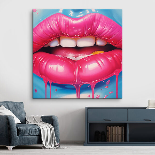 Cuadros Cuadros Labios sensuales con un toque vibrante (SKU: s43035)
