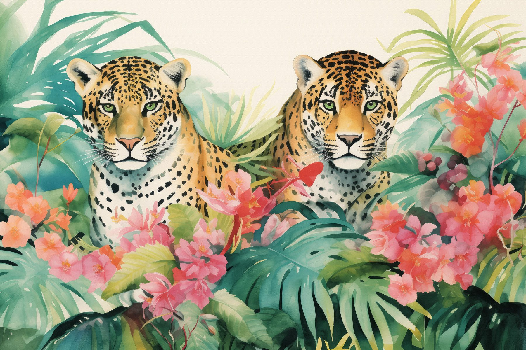 Couple of cheetahs in the jungle Couple of cheetahs in the jungle