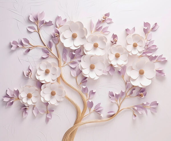 Árbol con flores y hojas Árbol con flores y hojas