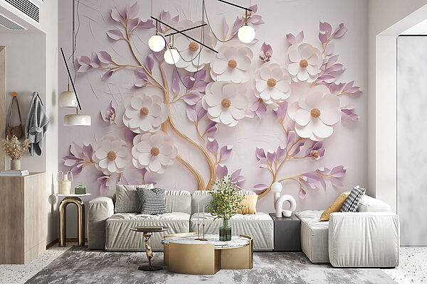 Árbol con flores y hojas Árbol con flores y hojas
