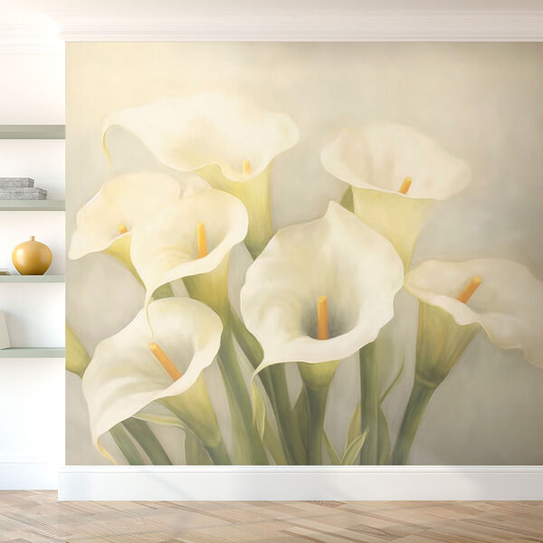 Fotomurales Fotomurales Grupo de flores blancas (SKU: w03216)