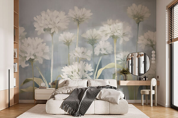 Pintura de flores blancas Pintura de flores blancas