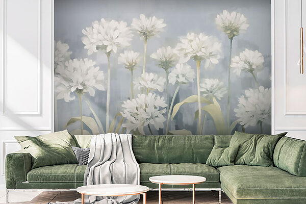 Pintura de flores blancas Pintura de flores blancas