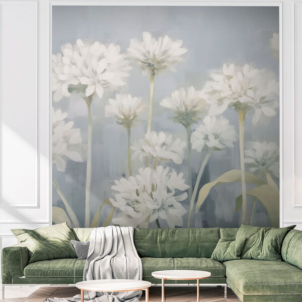 Pintura de flores blancas Pintura de flores blancas