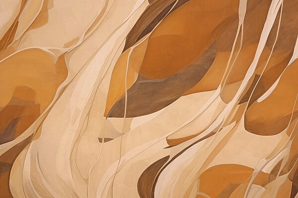 Abstract curves in warm hues