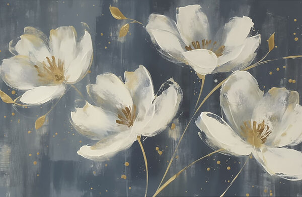 Painting of white flowers