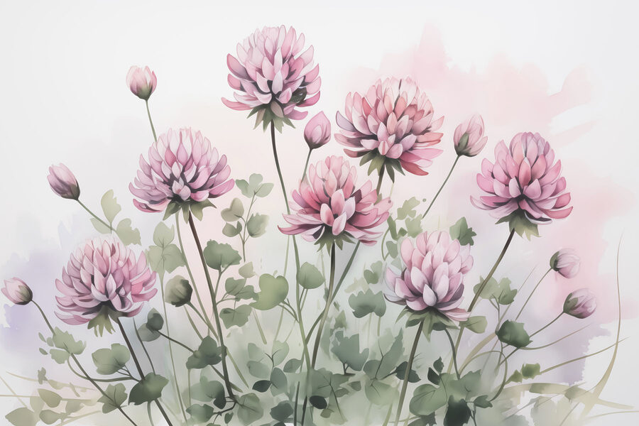 Grupo de flores rosas