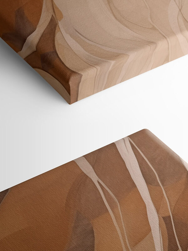 Abstract curves in warm hues