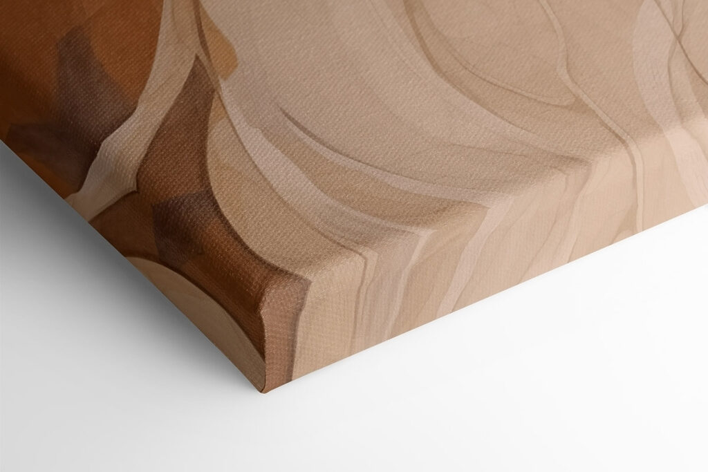 Abstract curves in warm hues