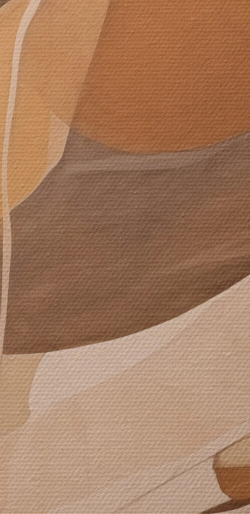 Abstract curves in warm hues