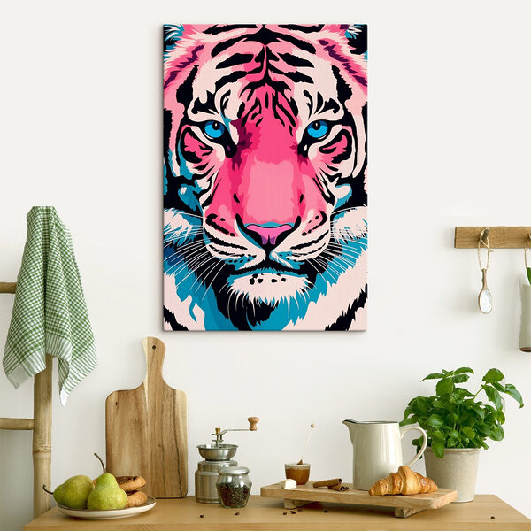 Cuadros Un tigre imponente con unos llamativos ojos azules (SKU: s43007) Cuadros Cuadros Un tigre imponente con unos llamativos ojos azules (SKU: s43007)