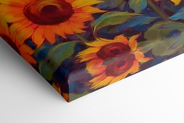 Painting of sunflowers in a field Painting of sunflowers in a field