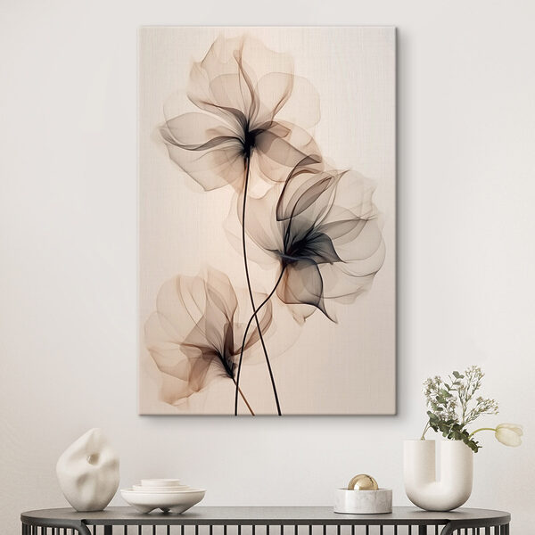 Delicate flow of translucent flowers