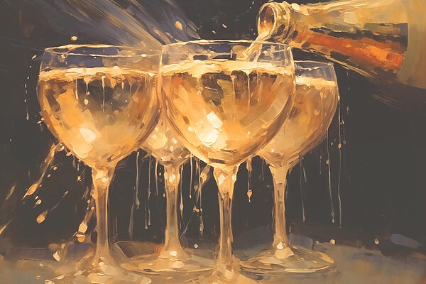 Group of glasses filled with liquid Group of glasses filled with liquid