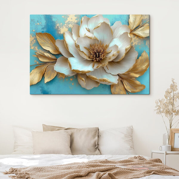Delicate petals on vibrant background