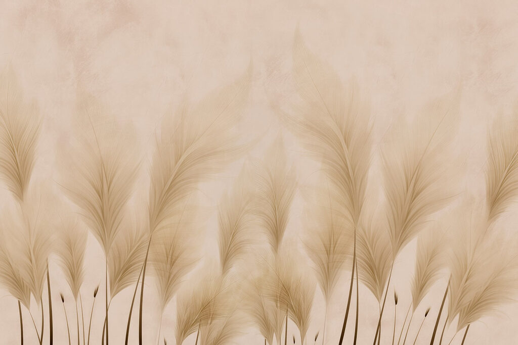 Grupo de plumas sobre fondo beige Grupo de plumas sobre fondo beige