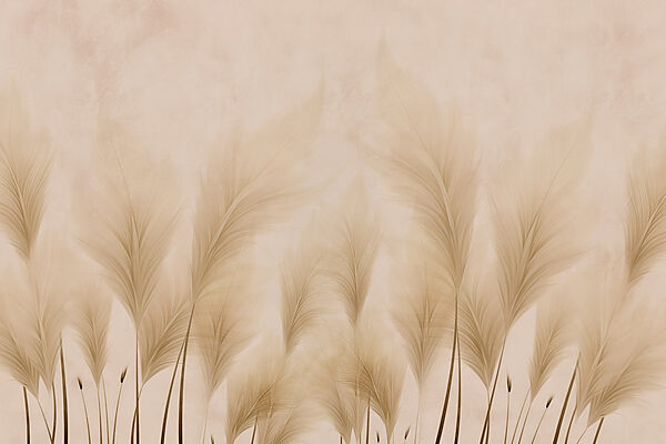 Grupo de plumas sobre fondo beige Grupo de plumas sobre fondo beige