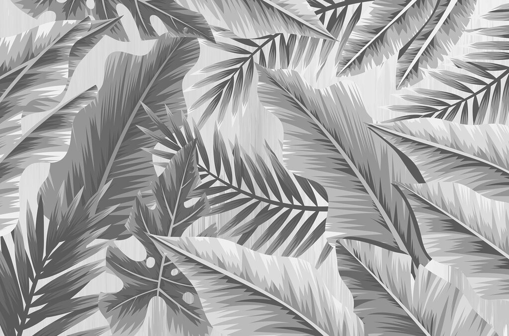 Grey and white pattern of leaves
