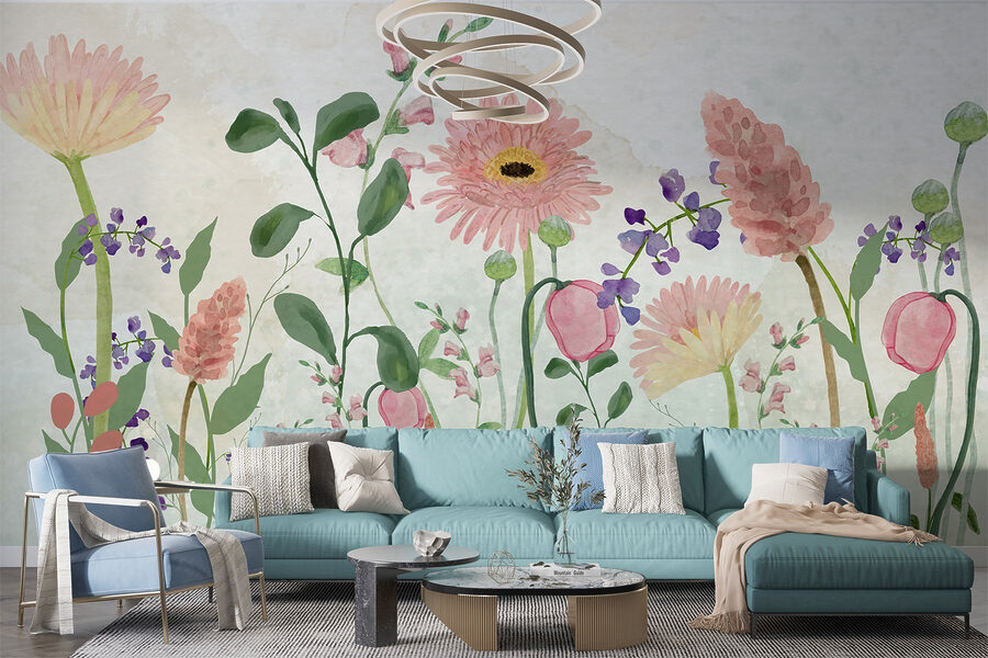 Fotomurales Pintura de flores y plantas - Imagen 2