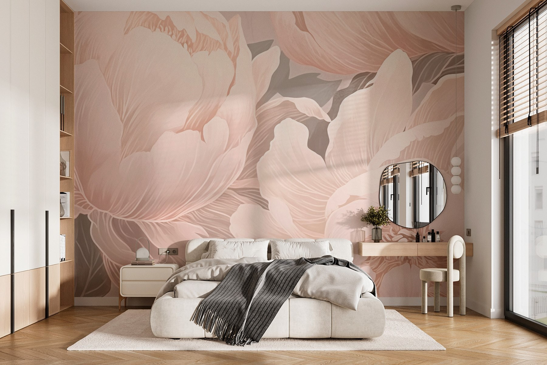 Delicate blossoms in soft hues