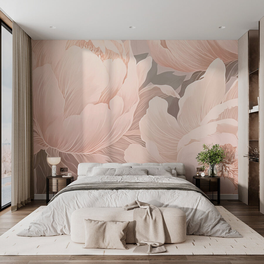 Flores delicadas en tonos suaves