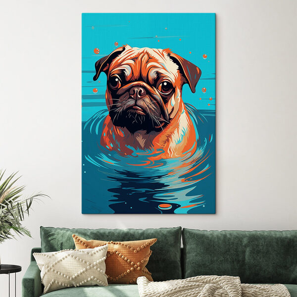 Cuadros Perro en el agua con burbujas (SKU: s43136) Cuadros Cuadros Perro en el agua con burbujas (SKU: s43136)