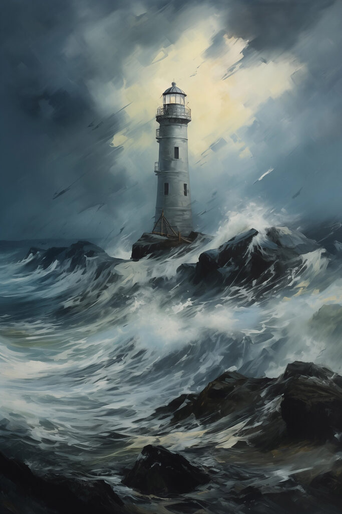 Lighthouse in the ocean Lighthouse in the ocean
